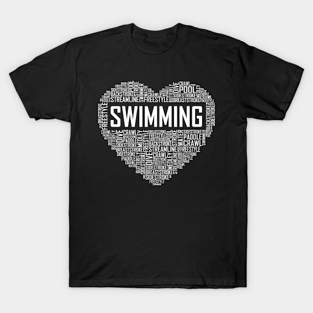 Swimming Heart T-Shirt by LetsBeginDesigns